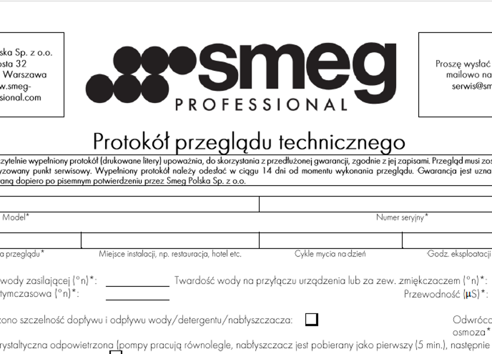PROTOKÓŁ PRZEGLĄDU TECHNICZNEGO