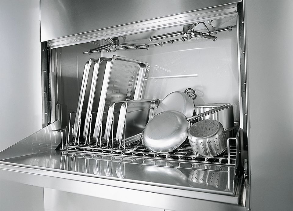 Interior of Smeg utensil washer designed to accommodate various utensil shapes and sizes