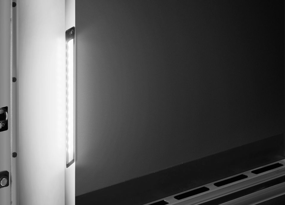 Smeg Professional Galielo Oven showing LED lights illuminating the cooking cavity for precise monitoring.