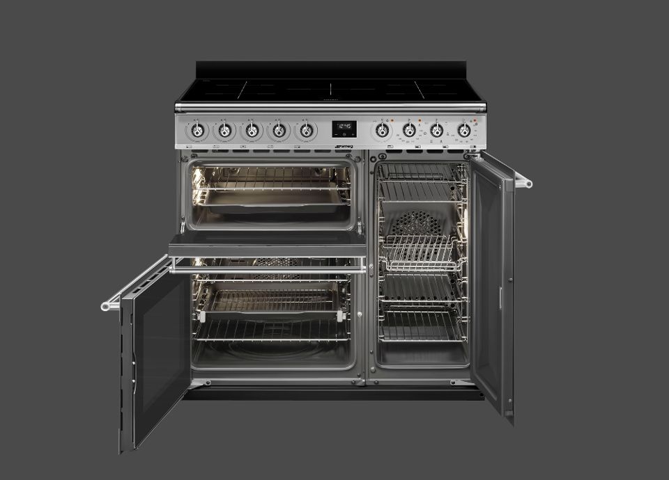 Un centre de cuisson avec Rails télescopiques
