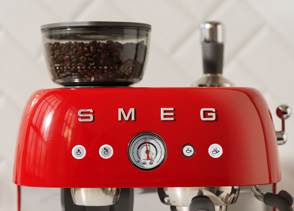 SMEG | House of Coffee | Espressomaschine mit Mahlwerk (EGF03)