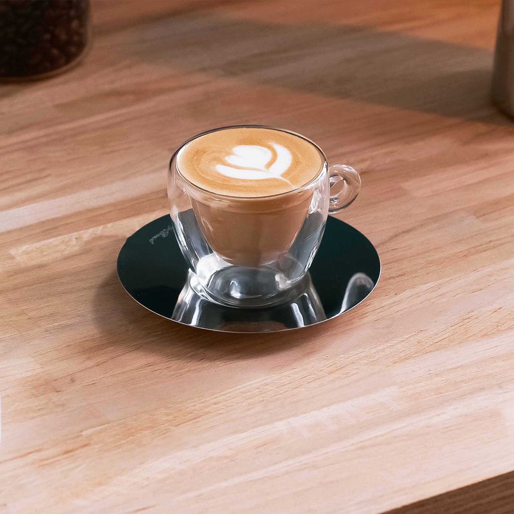 Cappuccino in glass cup