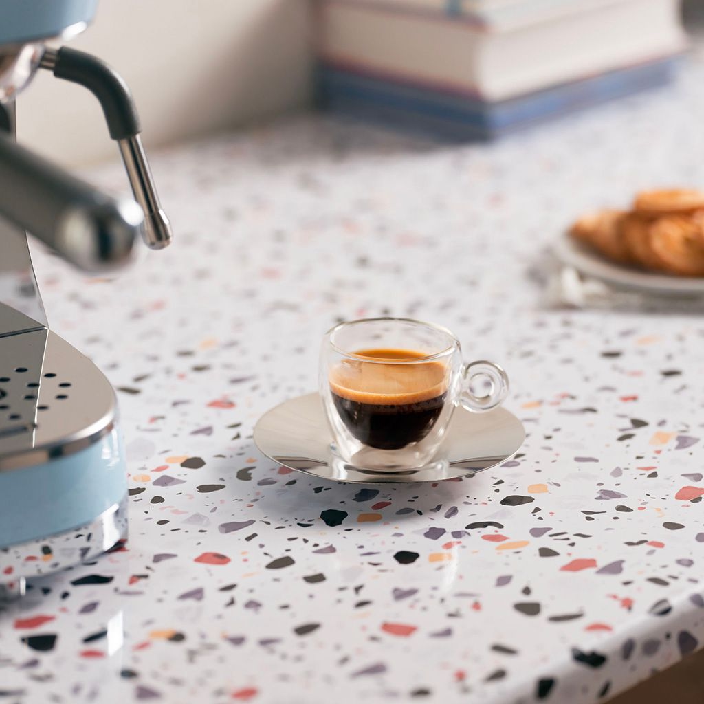 Espresso in a small ristretto glass