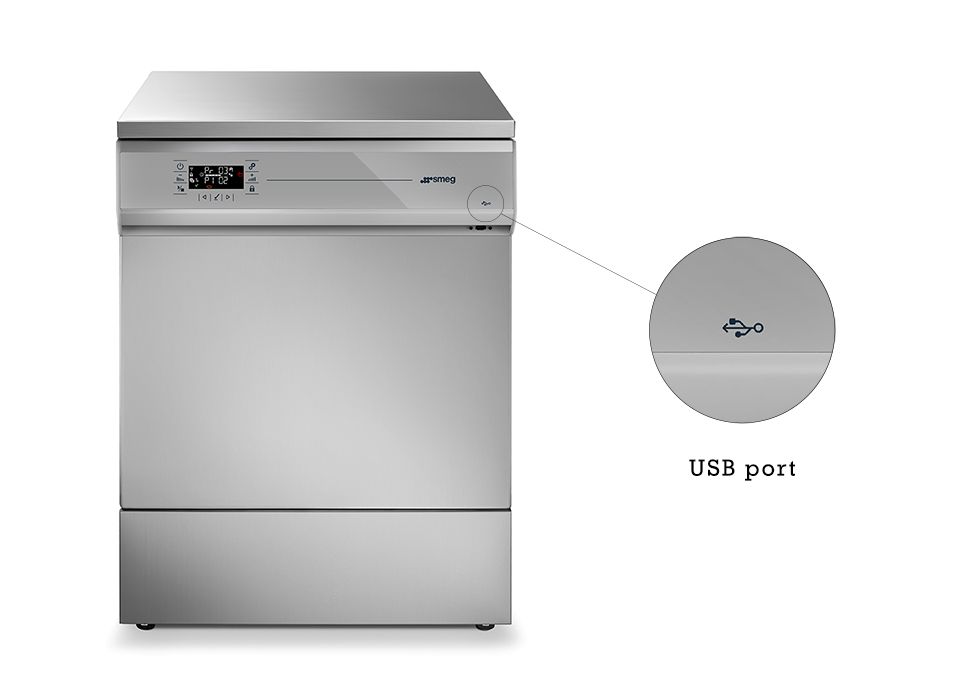 Glassware washer Smeg - USB input