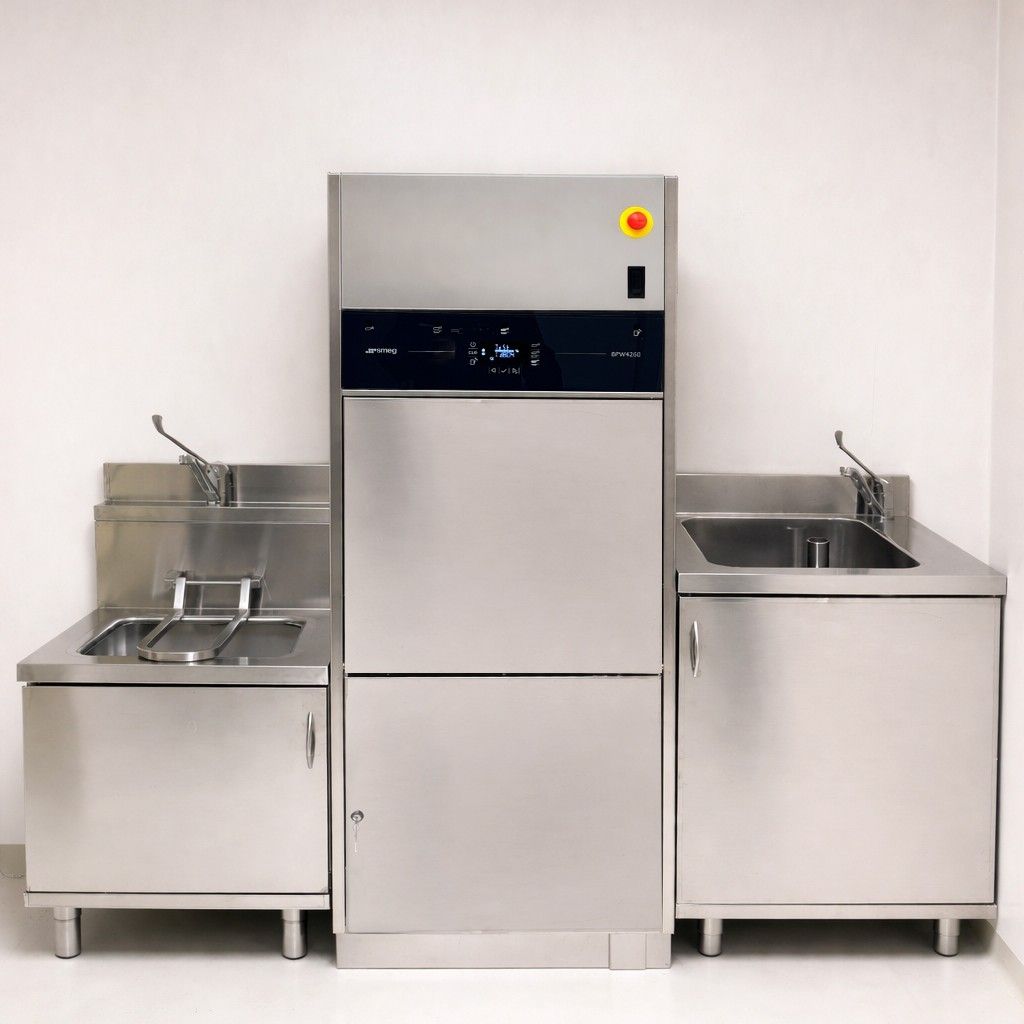 Stainless steel hospital bedpan washers and thermal disinfectors by Smeg Instruments