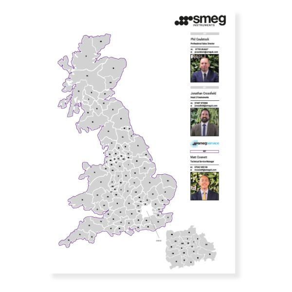 UK map - Smeg Instruments