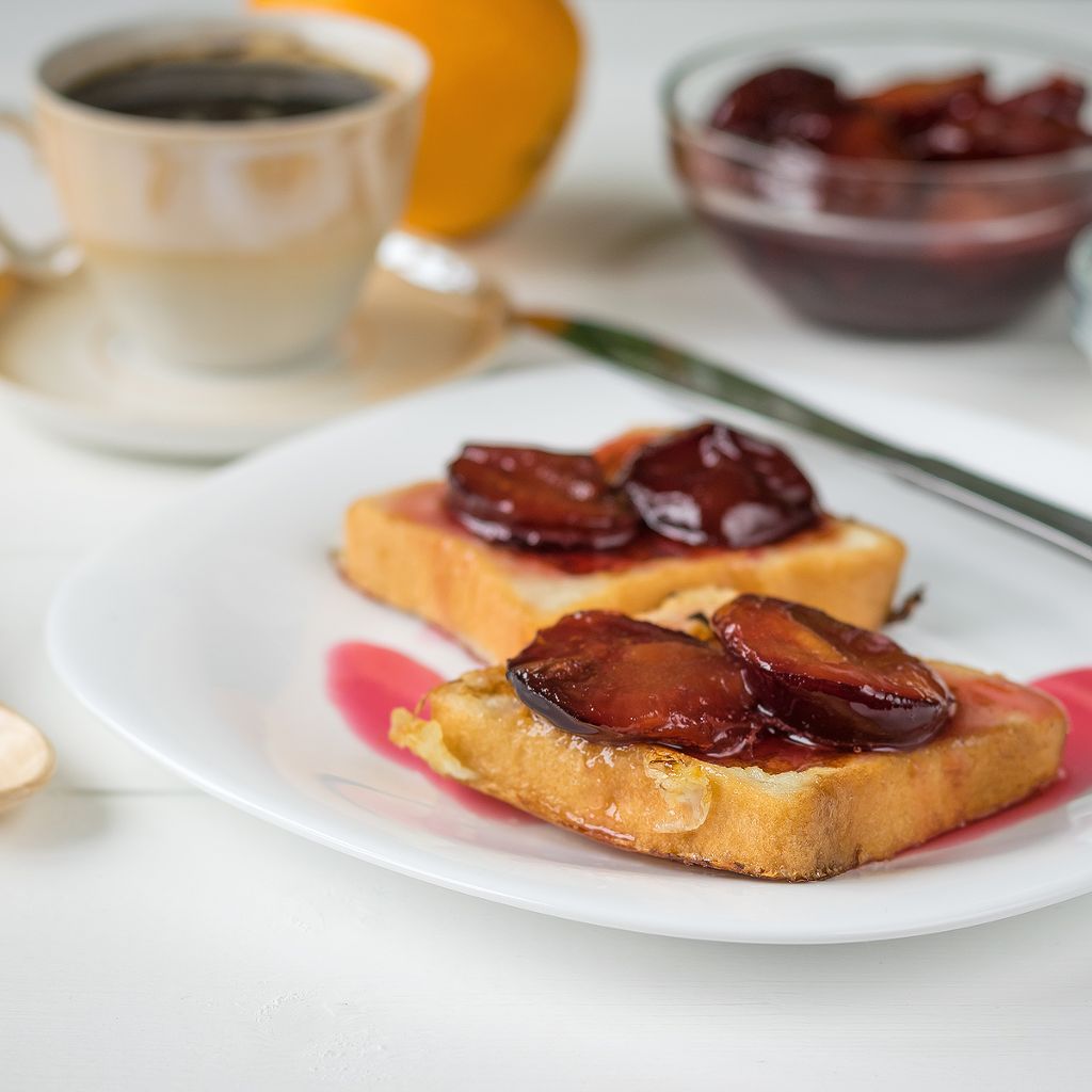 Poached Plum French Toast