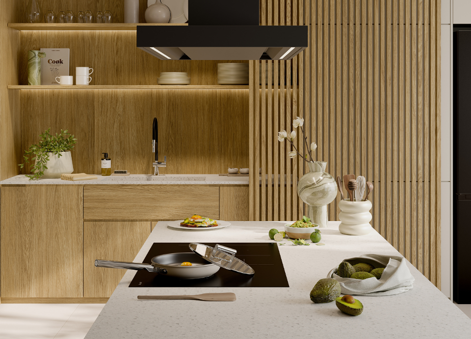 Achetez une table de cuisson à induction et recevez une batterie de cuisine gratuite.