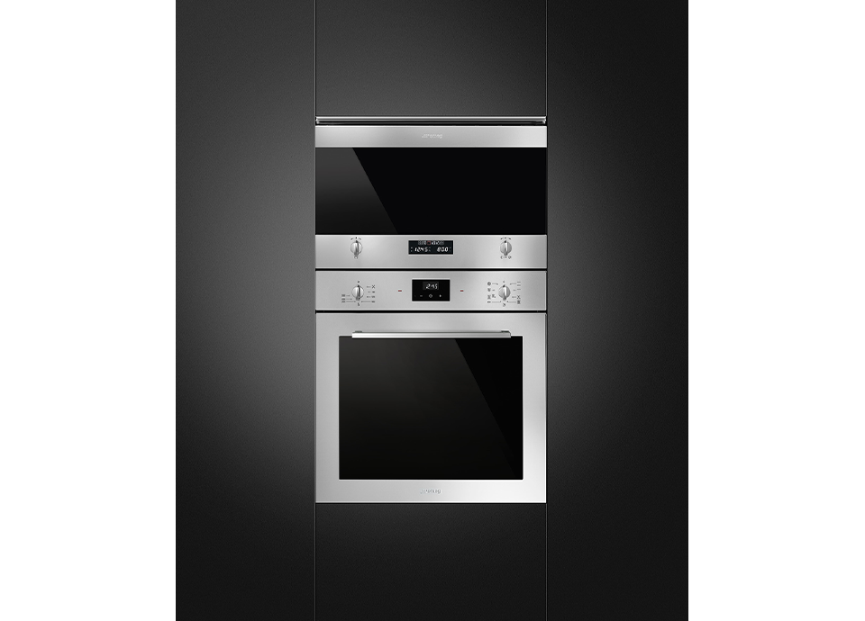 Four micro-ondes encastrable Universel 19L FMI017X Smeg inox