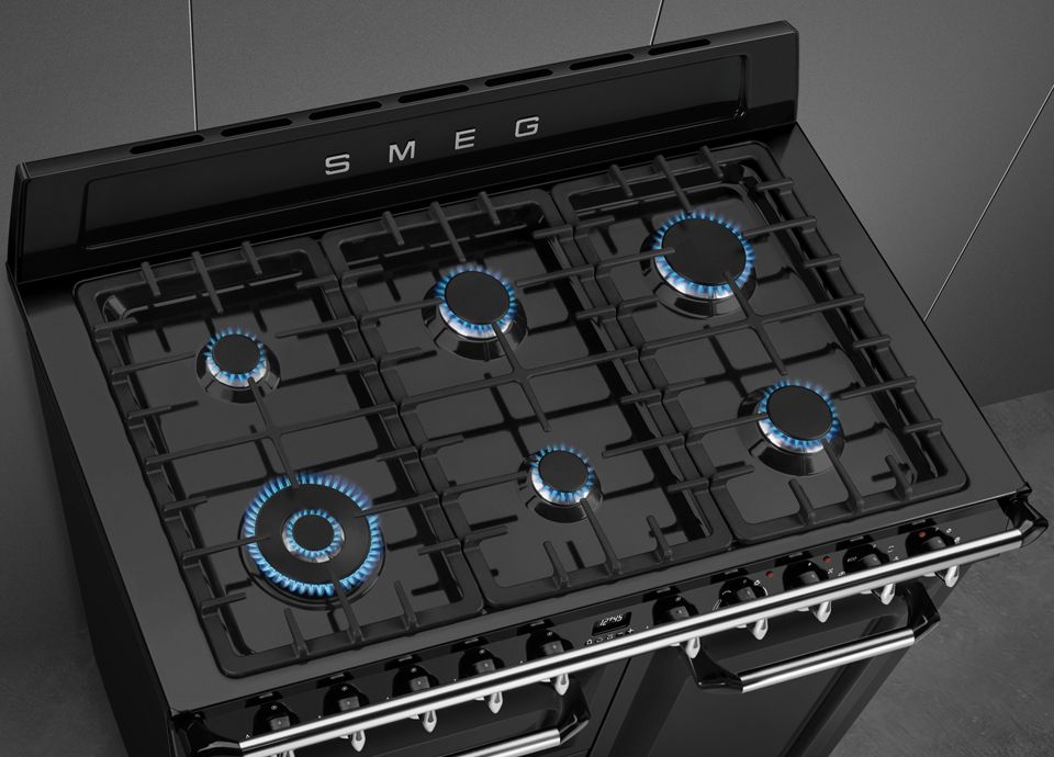 Piano de cuisson gaz tr93p crã¨me Smeg