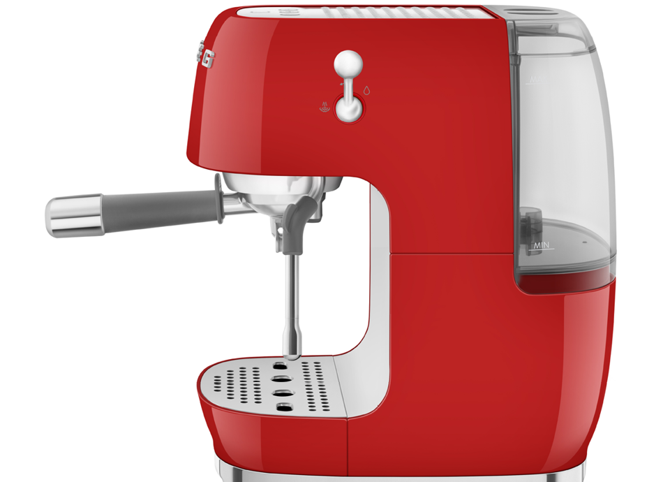 Machine à Café Espresso Manuelle Smeg ECF03CREU - Thermoblock, Fonction Cold Brew, Buse Vapeur, Manomètre - 1,4L, 1650W, Couleur Crème