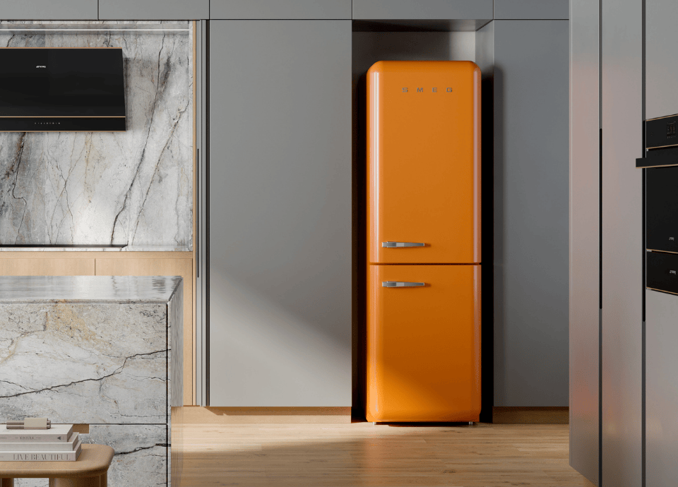Frigo combiné orange Smeg FAB32ROR5