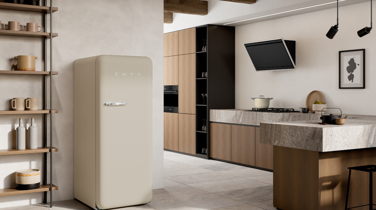 Beige Lin mat Smeg