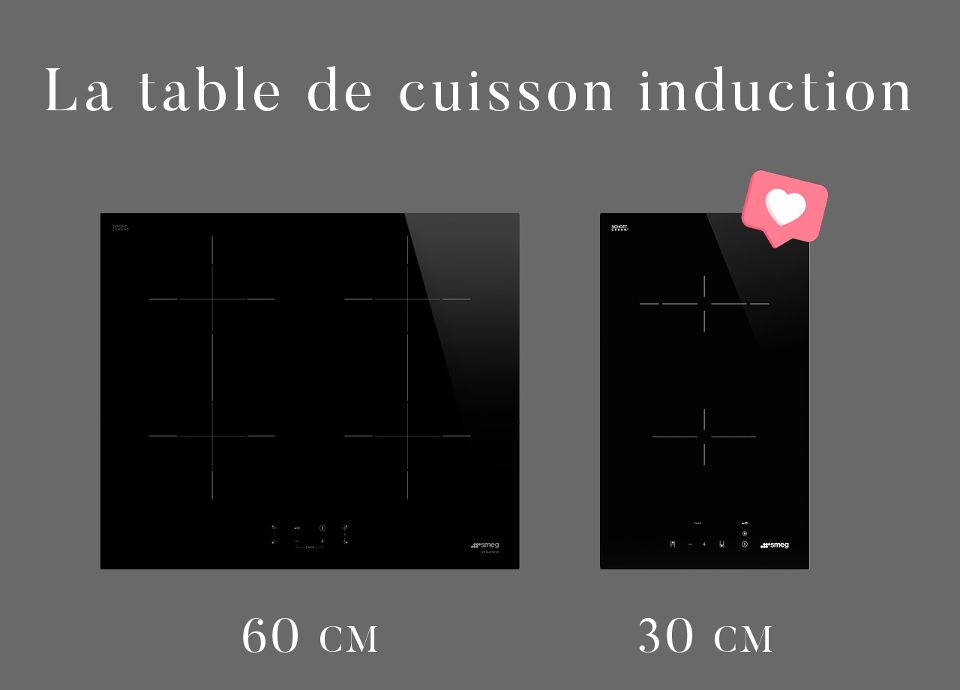 LA TABLE DE CUISSON INDUCTION smeg en format compact