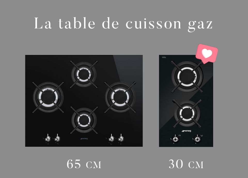 LA TABLE DE CUISSON gaz smeg en format compact