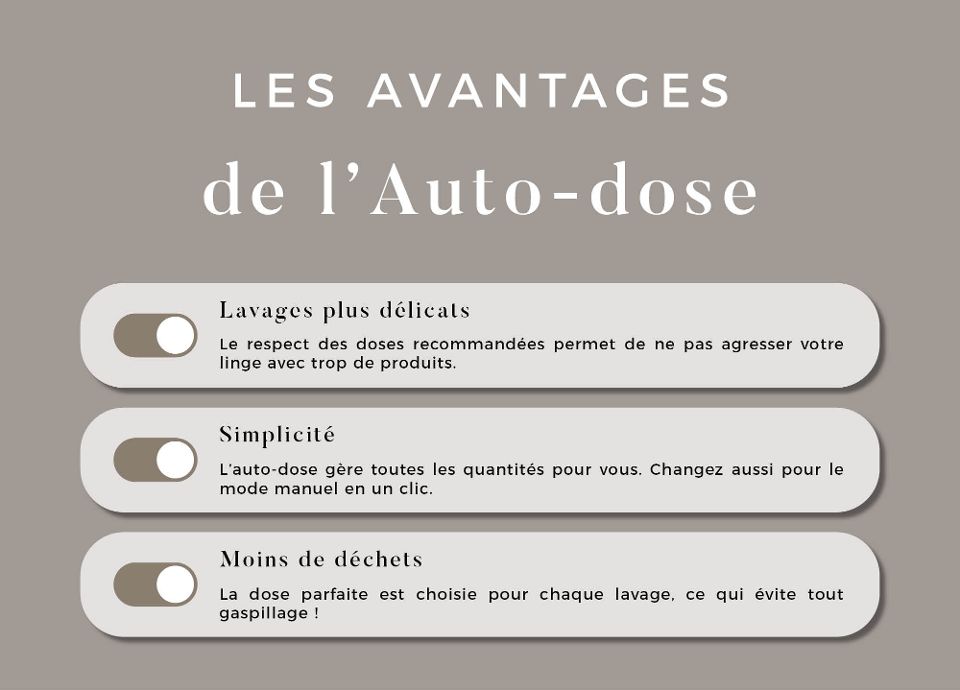 La technologie Auto-dose !