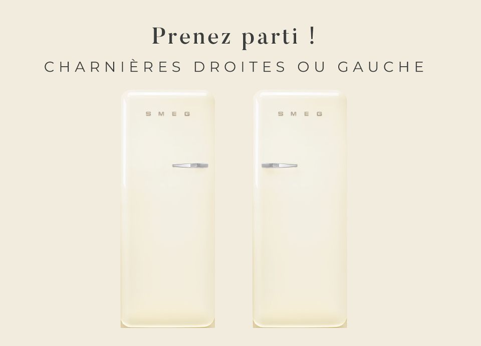 charnière droite et gauche des réfrigérateurs années 50 smeg