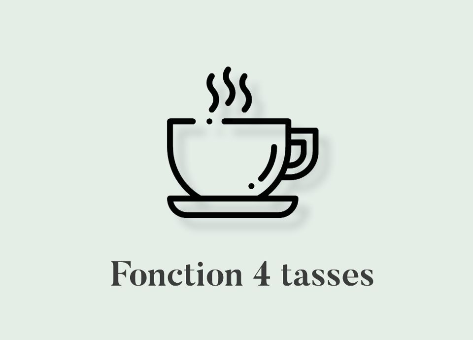 La fonction 4 tasses de la machine à café filtre DCF02 SMEG