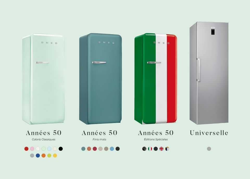 Les esthétiques des réfrigérateurs 1 porte SMEG