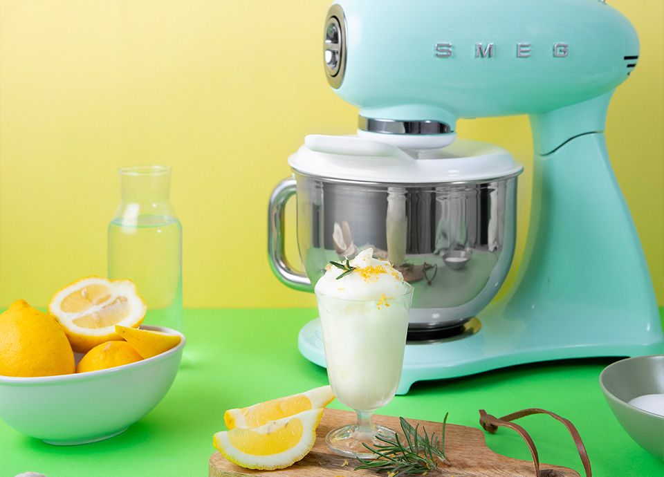 Smeg citroensorbet met rozemarijn