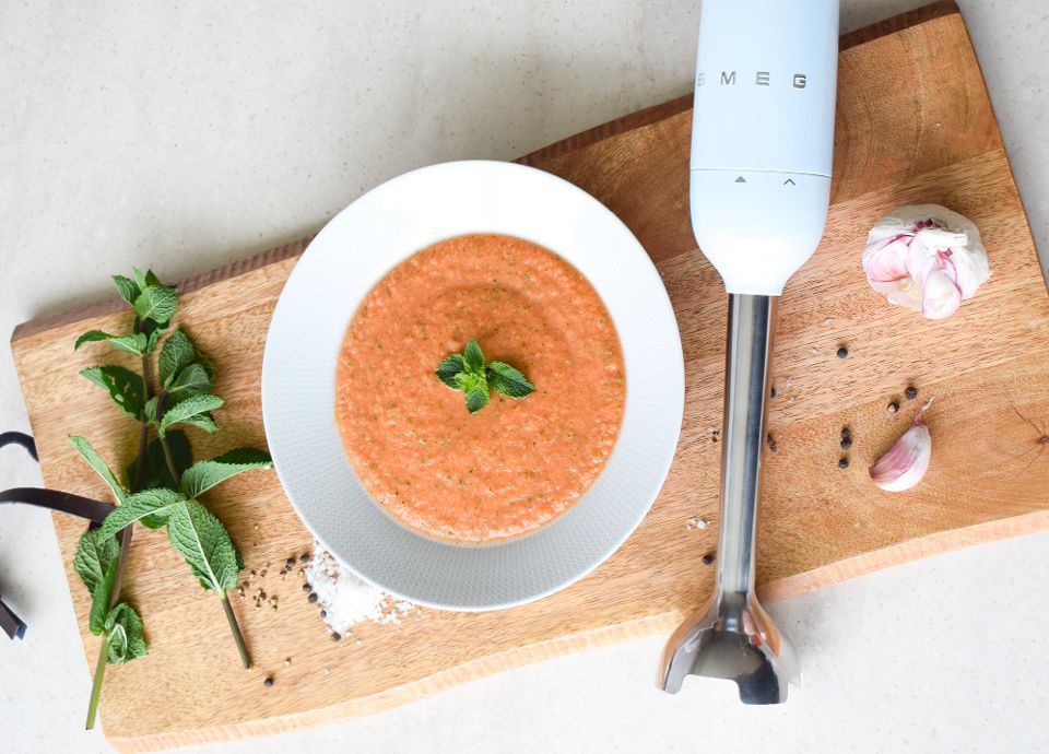 La recette du Gaspacho de SMEG