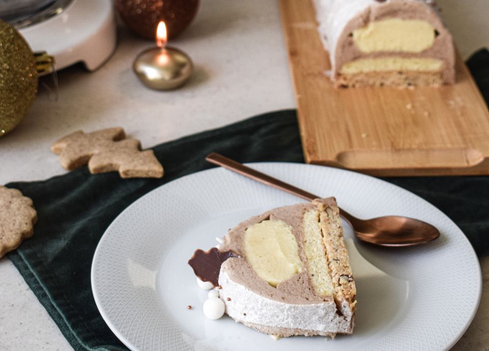 La Bûche de Noël : Marron et chocolat blanc avec SMEG