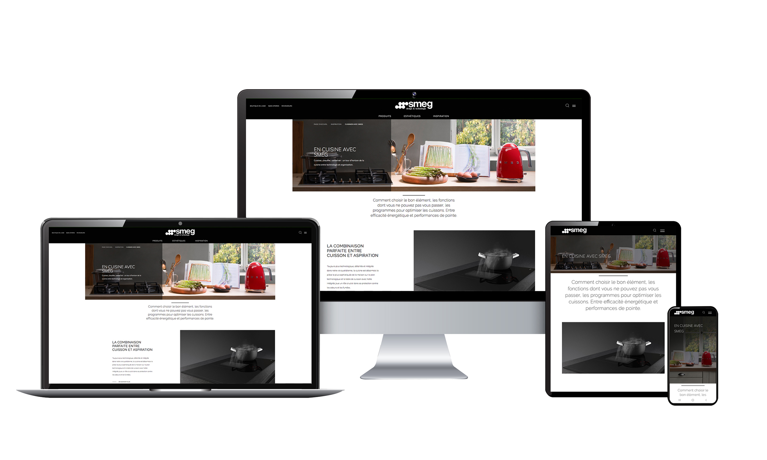 Nouveau site responsive : Smeg.fr