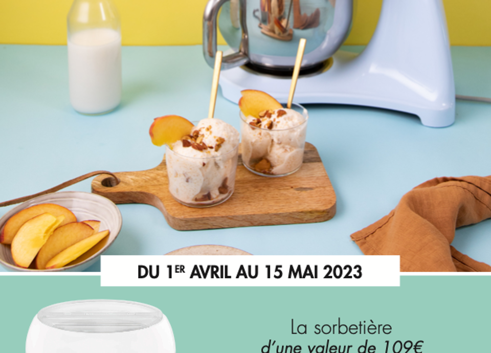 Une sorbetière offerte pour l'achat d'un robot sur socle SMEG