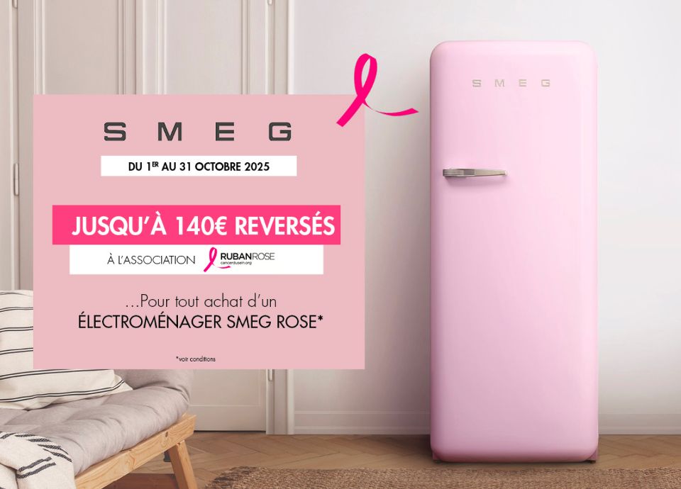 JUSQU'À 140€ REVERSÉS À L'ASSOCIATION RUBAN ROSE