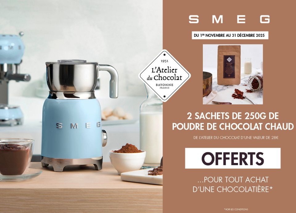 PROMOTION - DEUX SACHETS DE POUDRE DE CHOCOLAT CHAUD OFFERTS