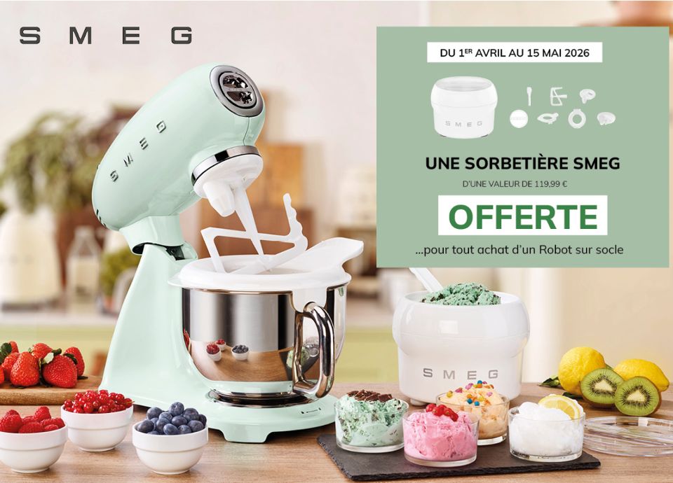 PROMOTION - UNE SORBETIÈRE SMEG OFFERTE