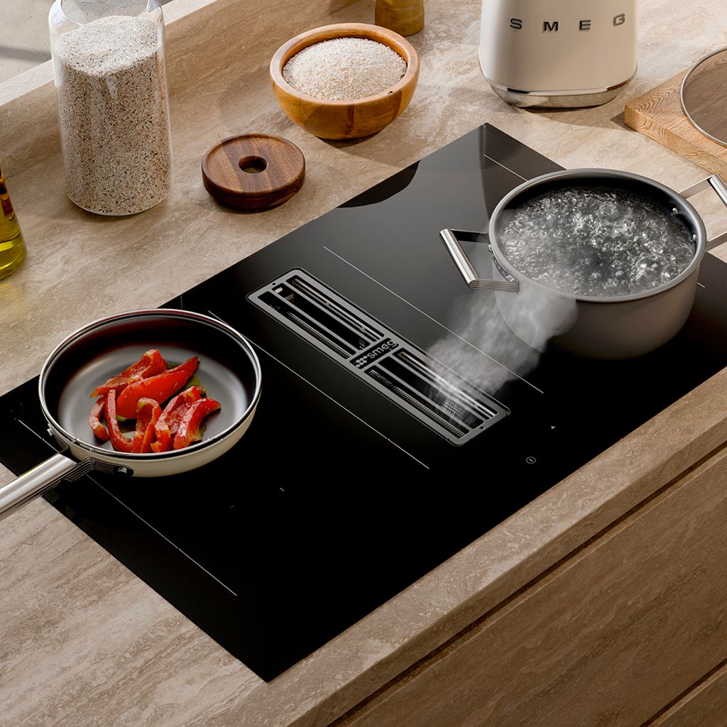 Offre de remboursement : Jusqu'à 150€ remboursés pour tout achat d'une table de cuisson avec hotte intégrée | SMEG France