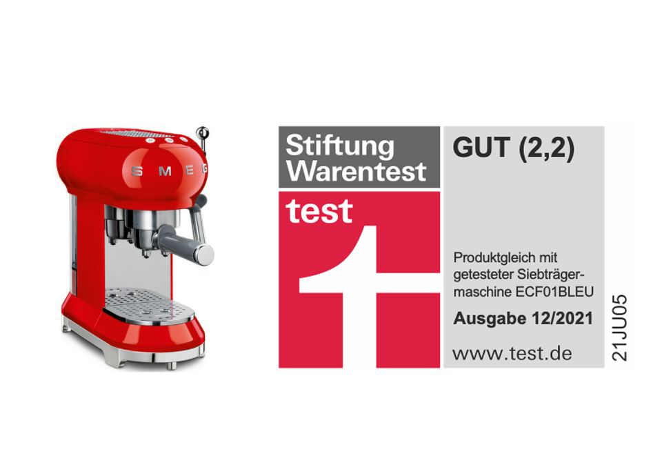 Stiftung Warentest bewertet SMEG mit GUT