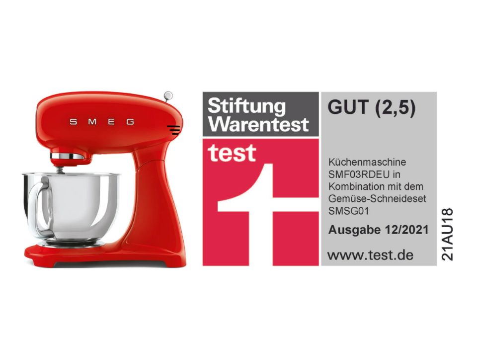 Stiftung Warentest bewertet SMEG mit GUT