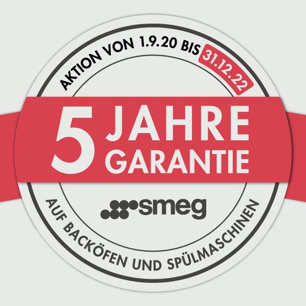 Smeg garantiert 5 Jahre Qualität – noch bis Ende 2022