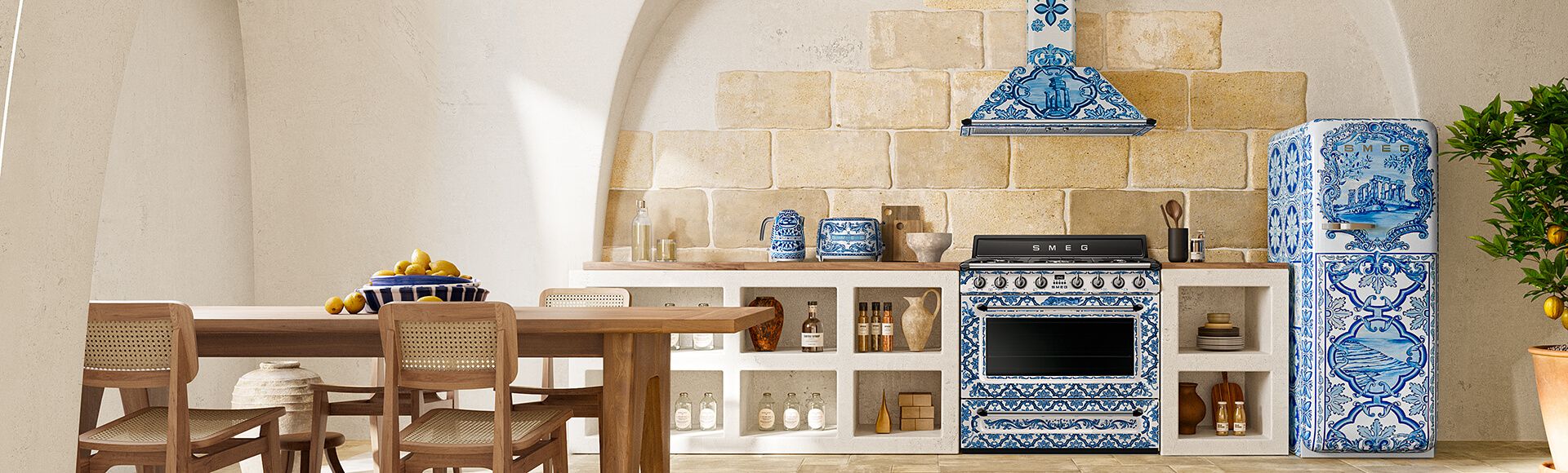 Blu mediterraneo collection by SMEG and Dolce&Gabbana