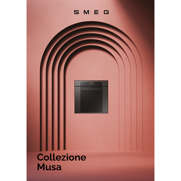 Catalogo collezione Musa. Forno nero su sfondo color mattone