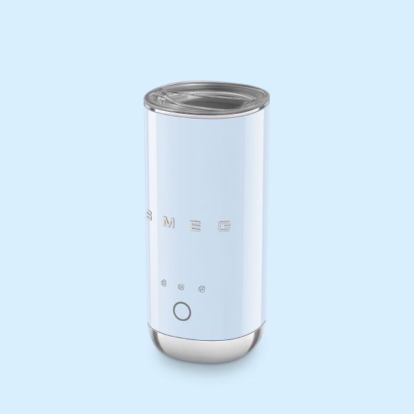 Montalatte elettrico azzurro, semplice e compatto perfetto per preparare il latte caldo con la schiuma