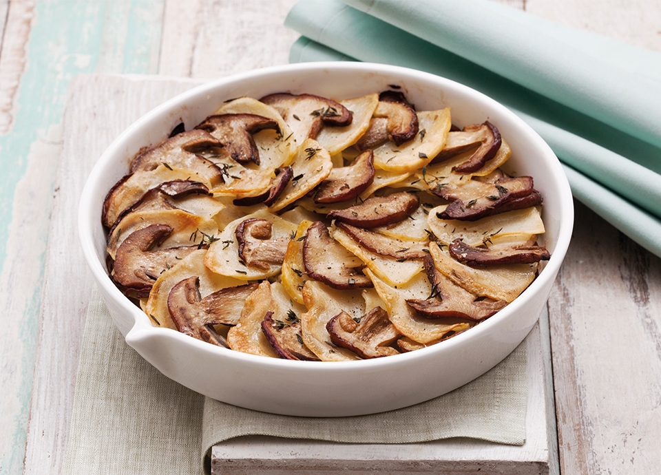 Ricetta millefoglie di patate e porcini al timo - Smeg