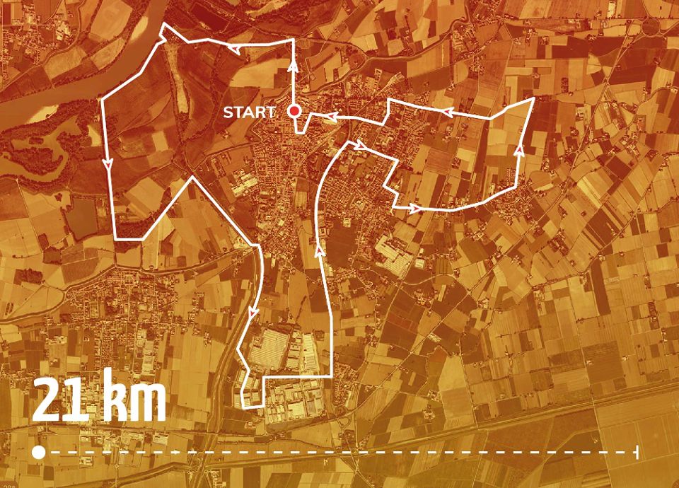 Guastalla Half Marathon - percorso 21km