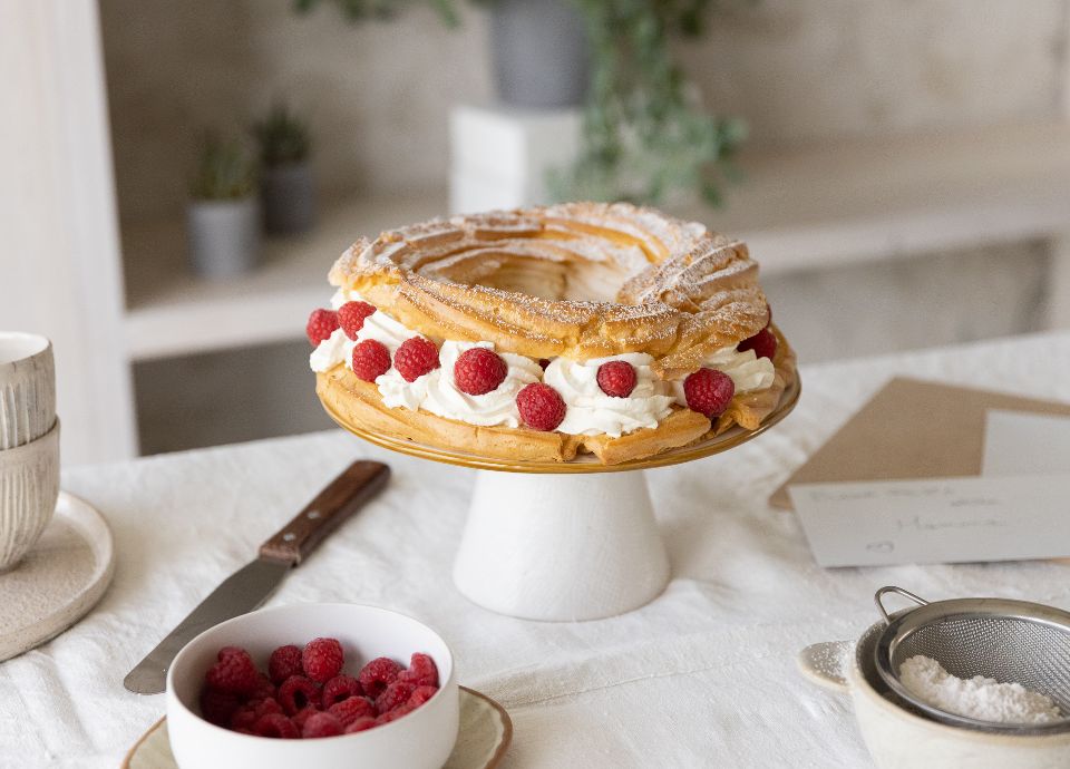 Paris Brest con crema al mascarpone e lamponi| Smeg