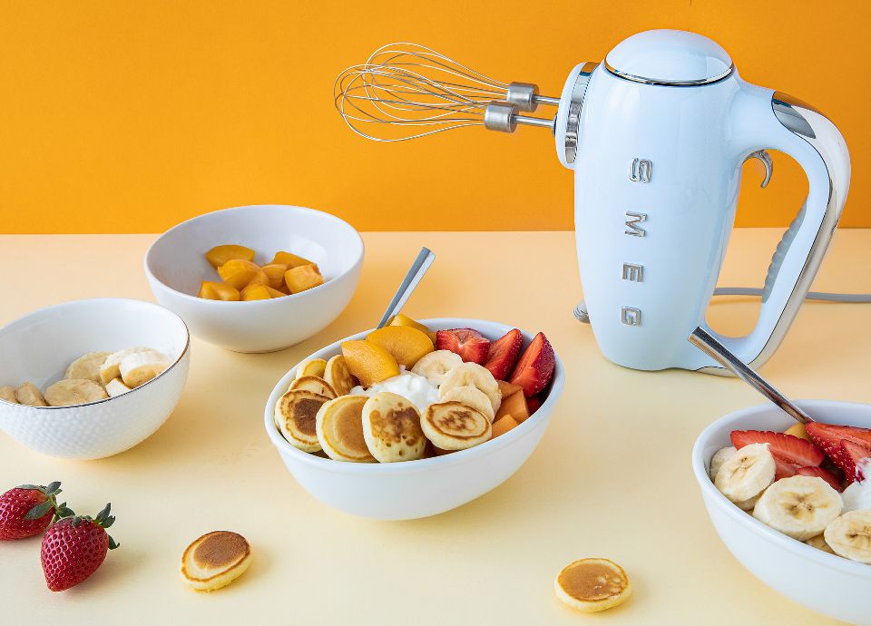 Recept mini pannenkoeken met vers fruit | Smeg