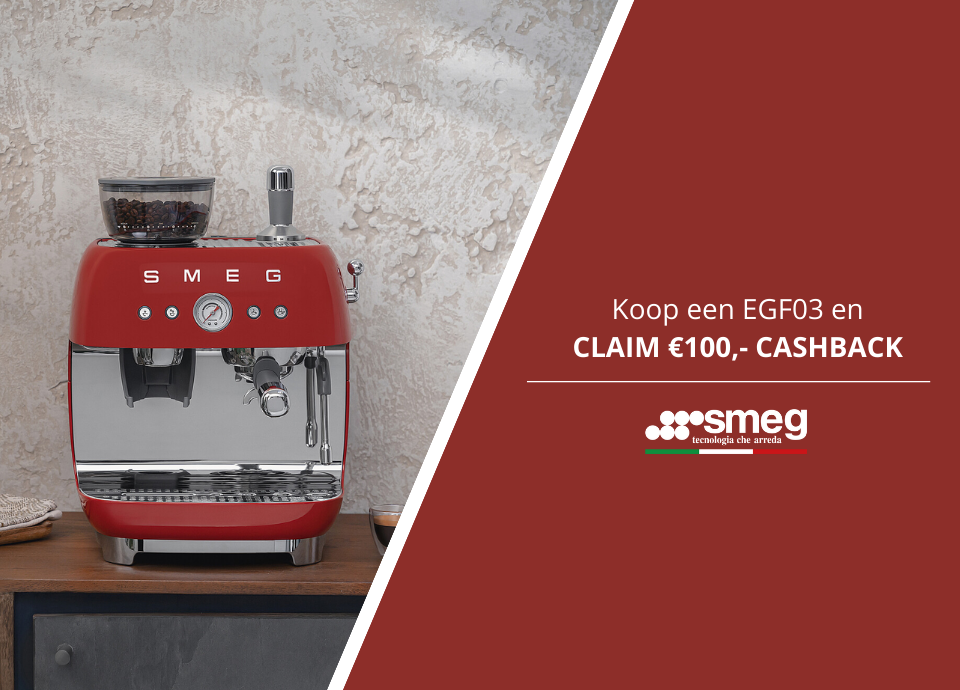 SMEG Espressomachine cashback aanbieding