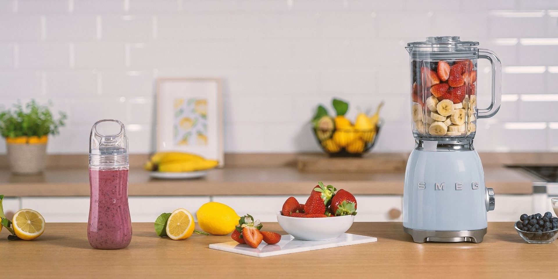 SMEG small appliances in pastel blue