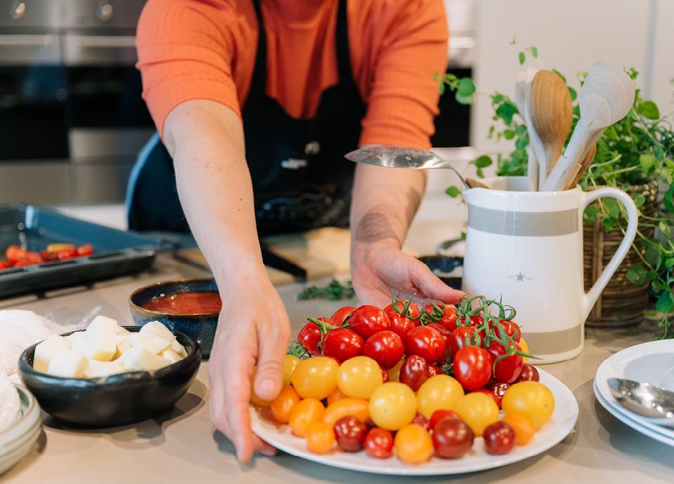 Uunipaistetut kirsikkatomaatit