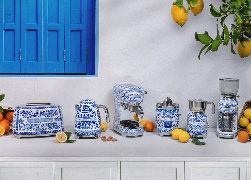 Blu mediterraneo kitchen set