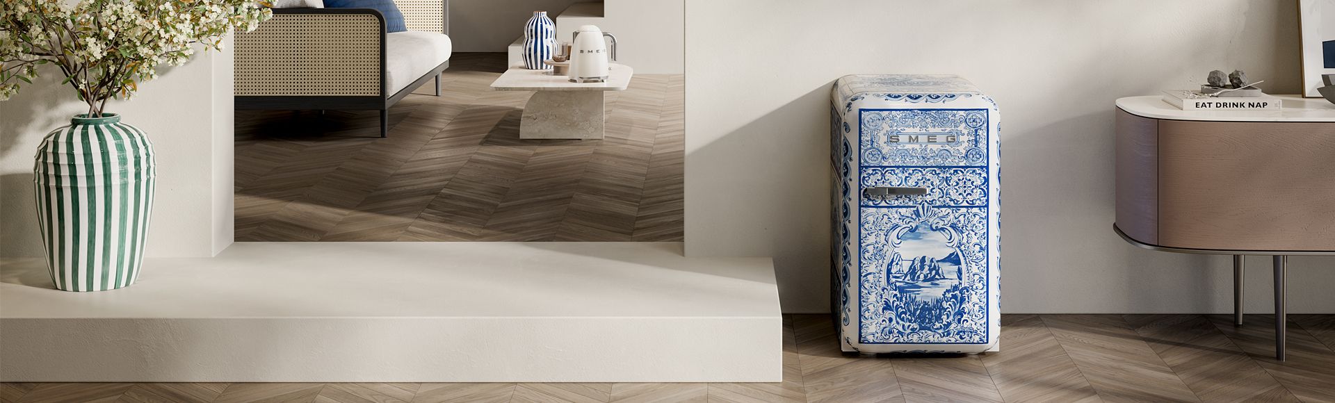 Blu mediterraneo collection by Smeg and Dolce&Gabbana