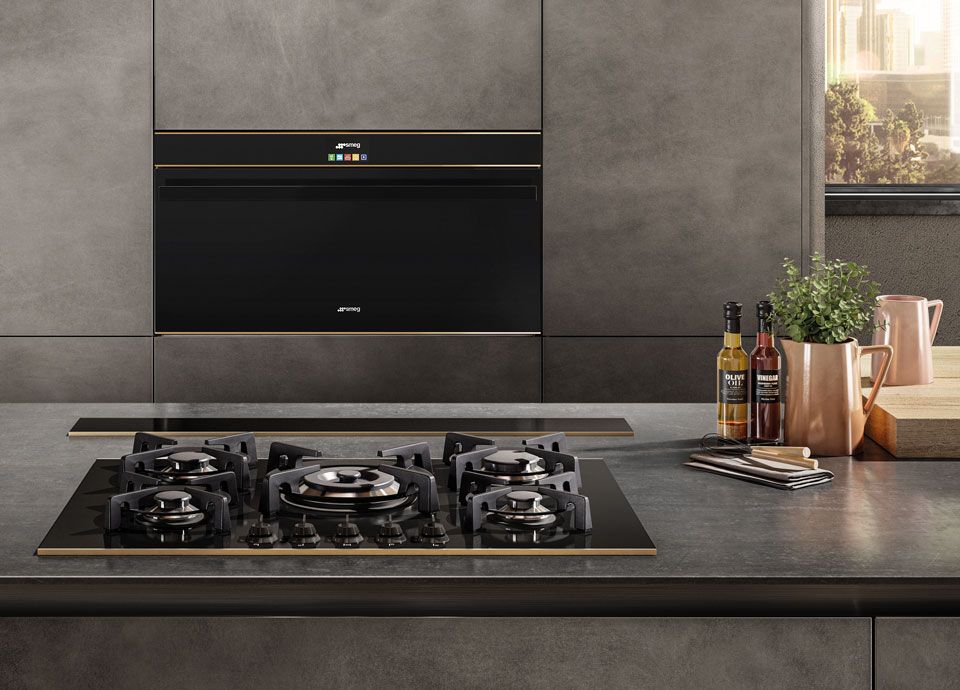 Smeg built in gas oven top