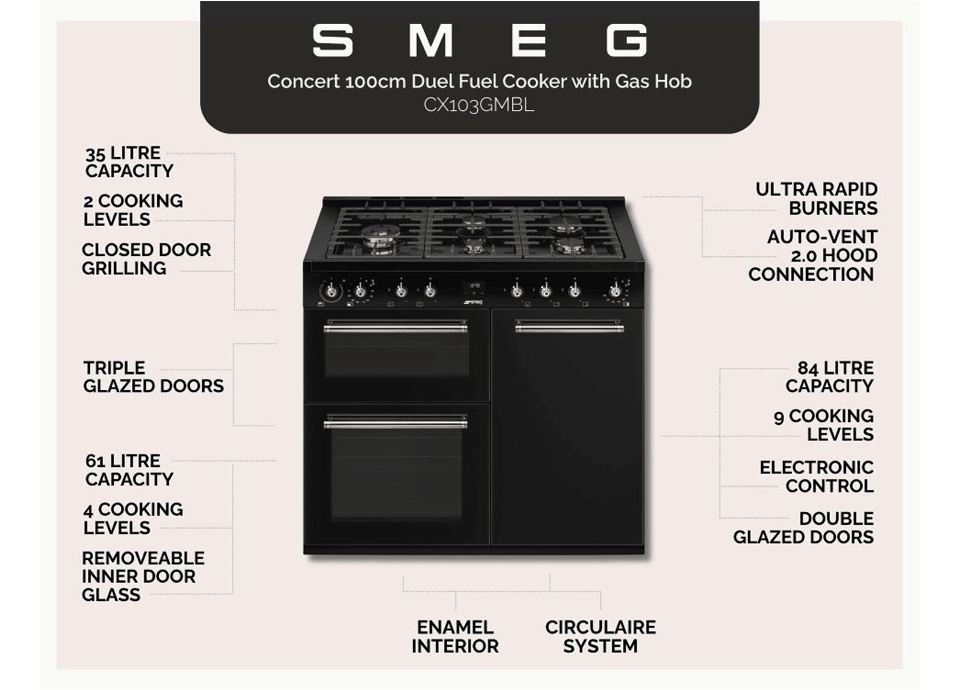 Discover the Concert Dual Fuel Range Cooker