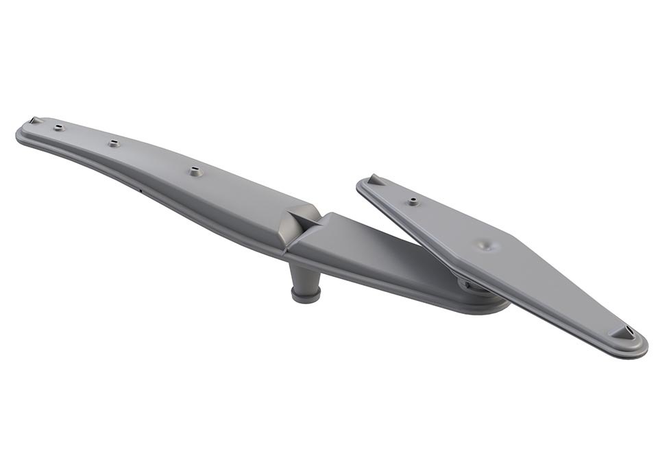 Orbital spray wash arm for dishwasher